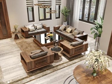 Mẫu Sofa gỗ 007